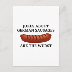 Witze über deutsche Würste sind der Wurst Postkarte