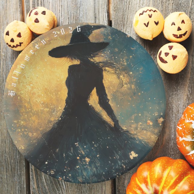 Witzen Stunden Halloween-Party Paper Teller (Witching Hour Halloween Party Paper Plate)