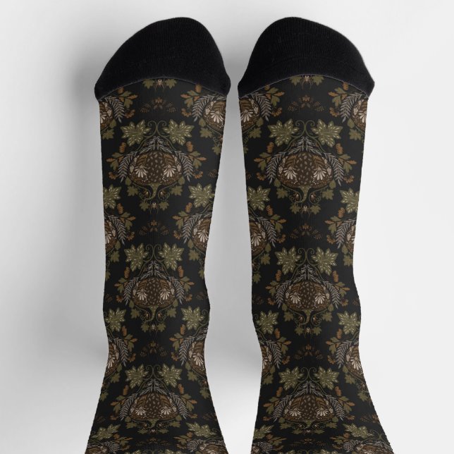 Witzen Vine Folklore Halloween Kürbismuster Socken (Oben)