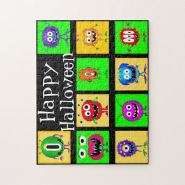 Witzig, bunt, Cartoon Monster Puzzle