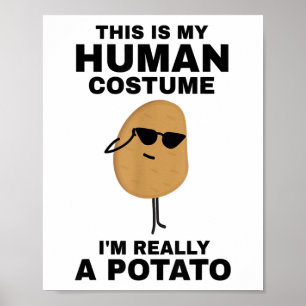 Witzig Das ist mein menschliches Kostüm, ich bin w Poster