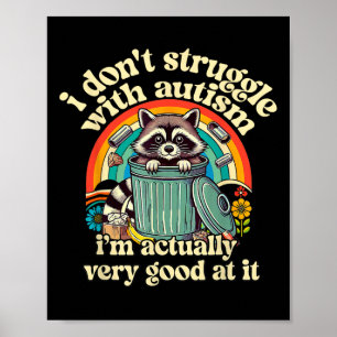 Witzig ich kämpfe nicht mit Autismus Autismus-Racc Poster