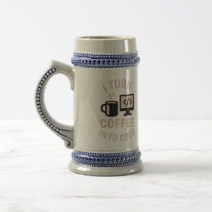 Witzig ich mache Kaffee in Code Bierglas