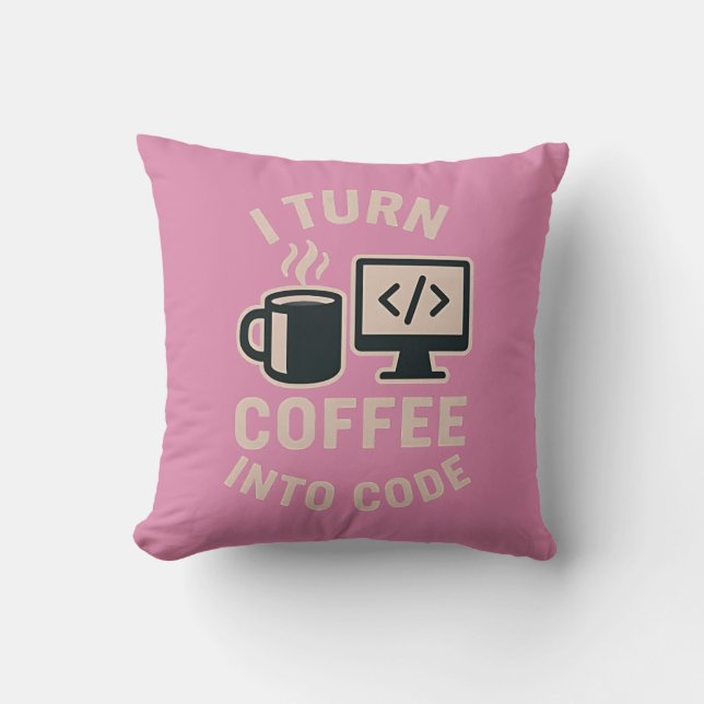 Witzig ich mache Kaffee in Code Kissen (Vorderseite)