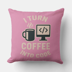 Witzig ich mache Kaffee in Code Kissen