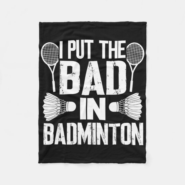 Witzig ich setzte das Bad in - Badminton Fleecedecke (Vorderseite)