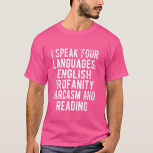 Witzig Ich spreche vier Sprachen Lesen von Spaß-De T-Shirt