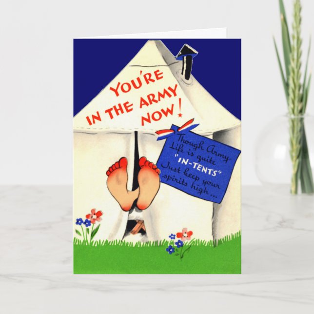 Witzig in der Army Now Card Karte (Vorderseite)