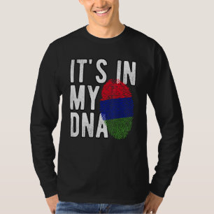 Witzig ist es in meiner DNA-Gambia-Flagge Fingerpr T-Shirt