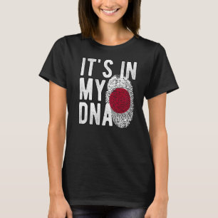 Witzig ist es in meiner DNA Japan Flag Fingerprint T-Shirt