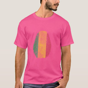 Witzig ist es in meiner DNA Mali Flag Fingerprint T-Shirt