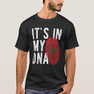 Witzig ist es in meiner DNA Marokko-Flagge Fingerp T-Shirt
