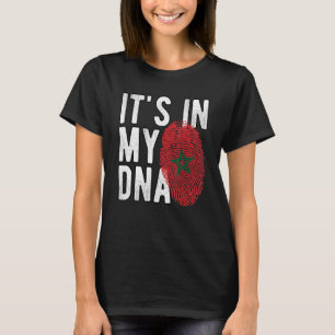 Witzig ist es in meiner DNA Marokko-Flagge Fingerp T-Shirt