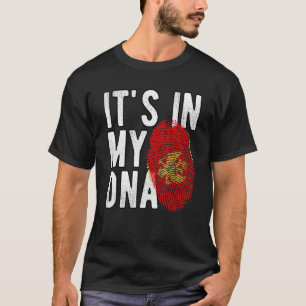 Witzig ist es in meiner DNA Montenegro Flag Finger T-Shirt