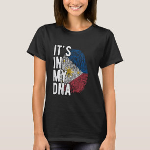 Witzig ist es in meiner DNA Philippinen-Flagge Fin T-Shirt