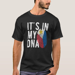 Witzig ist es in meiner DNA Philippinen-Flagge Fin T-Shirt
