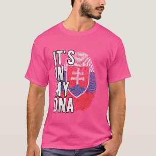 Witzig ist es in meiner DNA-Slowakei-Flagge Finger T-Shirt