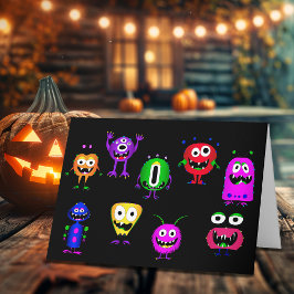 Witzig, Monster, Halloween Karte