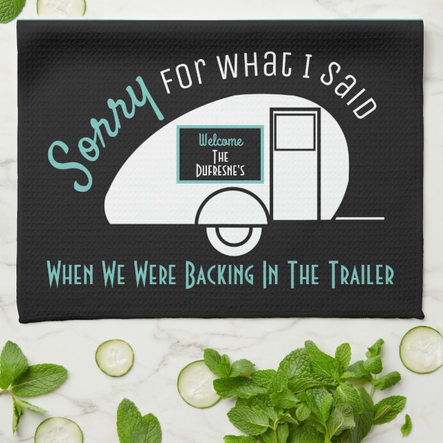 Witzig Personalisiert "Sorry, als wir..." Küche Geschirrtuch (Gefaltet)