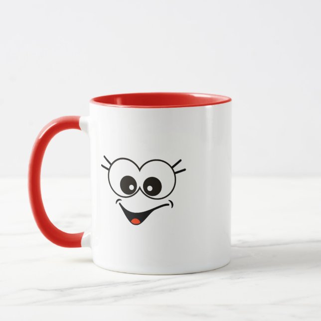 Witzig, Smiley Tasse (Links)