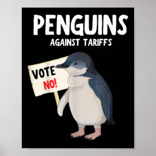 Witzig stehe ich mit den Pinguinen, Pinguinen gege Poster
