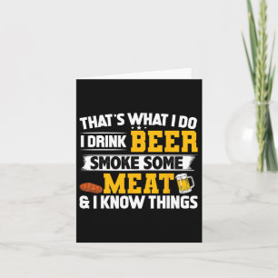 Witzig trinke ich Bier rauchen etwas Fleisch und i Karte