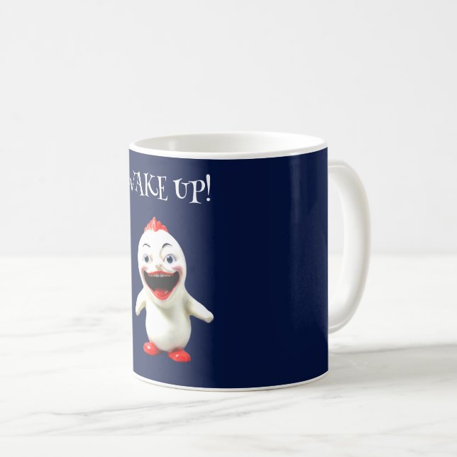 Witzig "Weck auf!" Kaffeetasse (VorderseiteRechts)