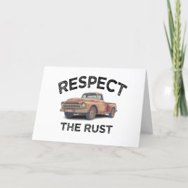 witzige ACHTUNG DES RUST Lieferwagen Truck Vater G Dankeskarte