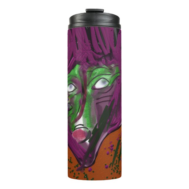 Witzige Cartoon Thermosbecher (Vorderseite)