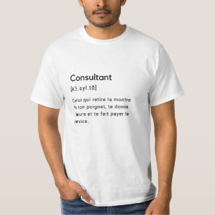 Witzige Definition des Begriffs Beratung. T-Shirt