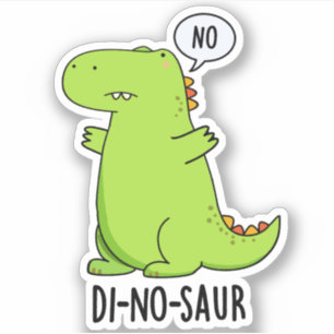 Witzige Dinosaurier-Wortspiele mit Dinosauriern Aufkleber