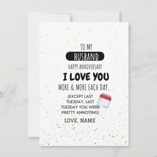 Witzige Ehefrau für den Spaß von Husband anlässlic (Vorderseite)