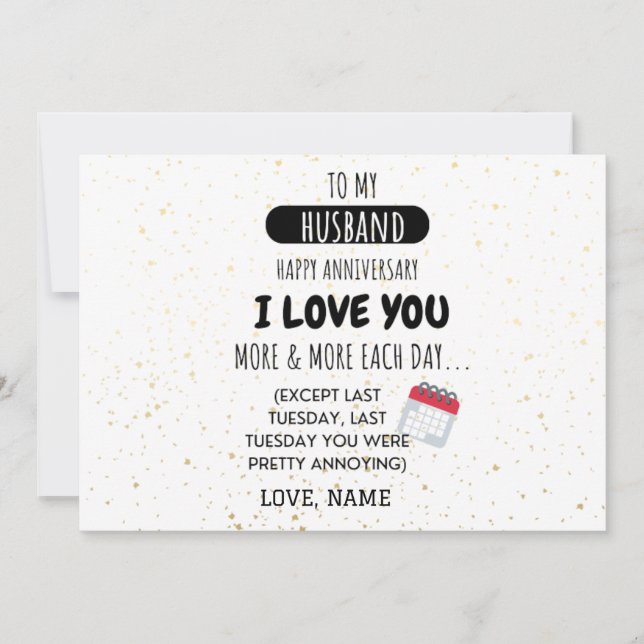 Witzige Ehefrau für den Spaß von Husband anlässlic (Vorderseite)