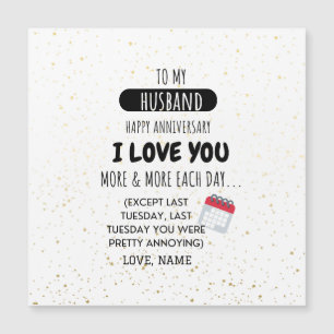 Witzige Ehefrau für den Spaß von Husband anlässlic Magnetkarte