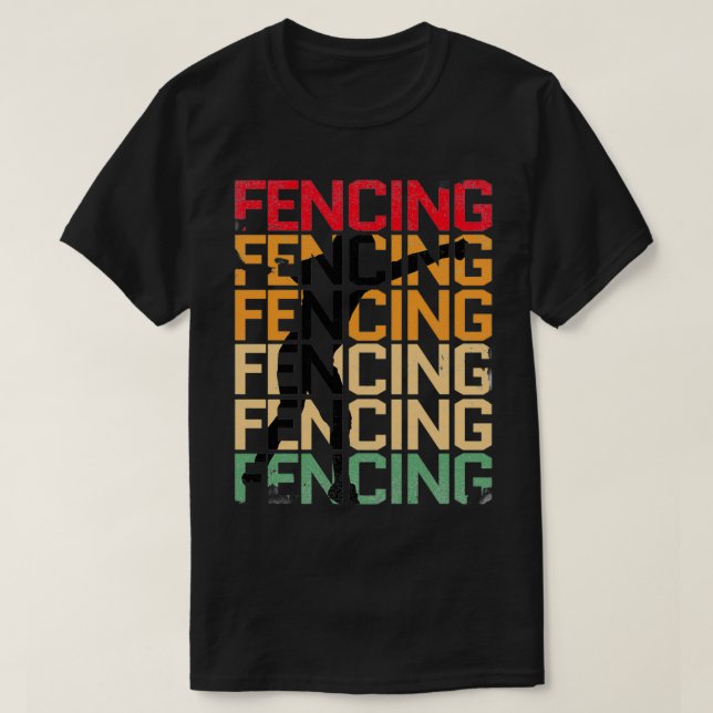witzige Fechtziffern T-Shirt (Design vorne)