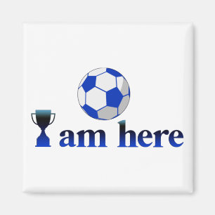 Witzige Fußballtasse - Ich bin hier Magnet