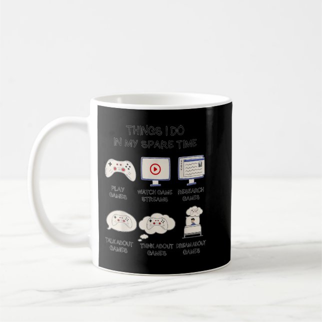 Witzige Gamer-Dinge, die ich in meiner Freizeit sp Kaffeetasse (Links)