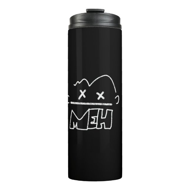 witzige Gesichtsemoji Thermosbecher (Vorderseite)