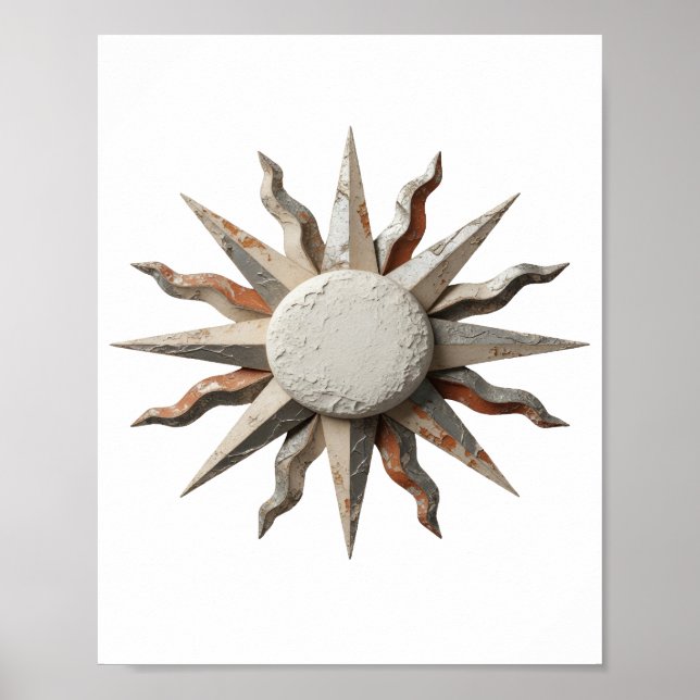 Witzige graue ABSTRACTE KUNST Grafikdesign Poster (Vorne)