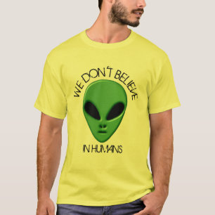 witzige grüne Alien, die wir Menschen coole ET T-Shirt