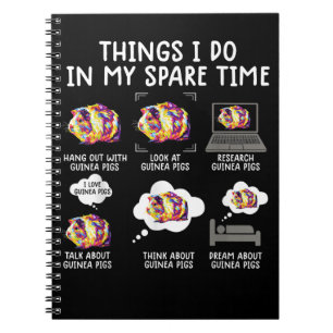 Witzige Guinea schwänzt Dinge, die ich in meiner F Notizblock