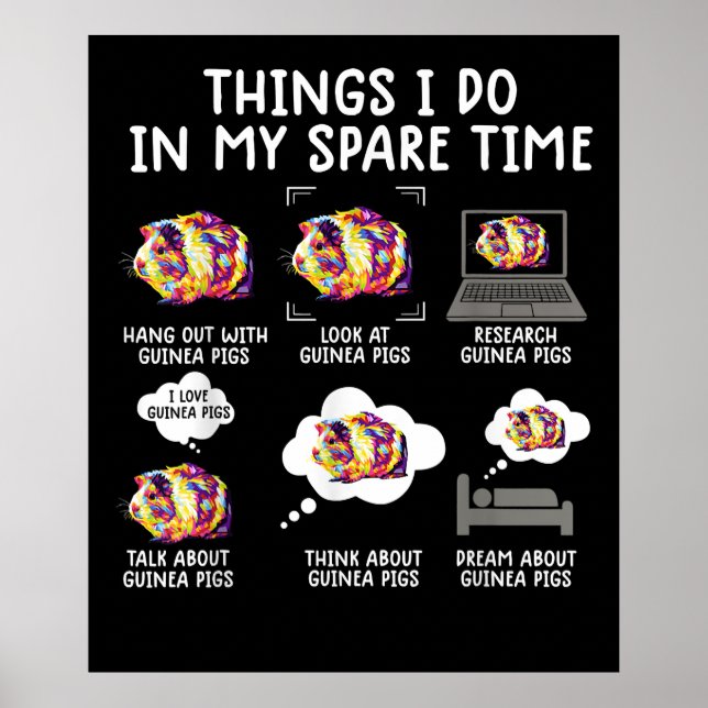 Witzige Guinea schwänzt Dinge, die ich in meiner F Poster (Vorne)