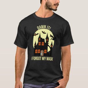 Witzige Halloween-Fledermäuse maskieren Spuk Spook T-Shirt