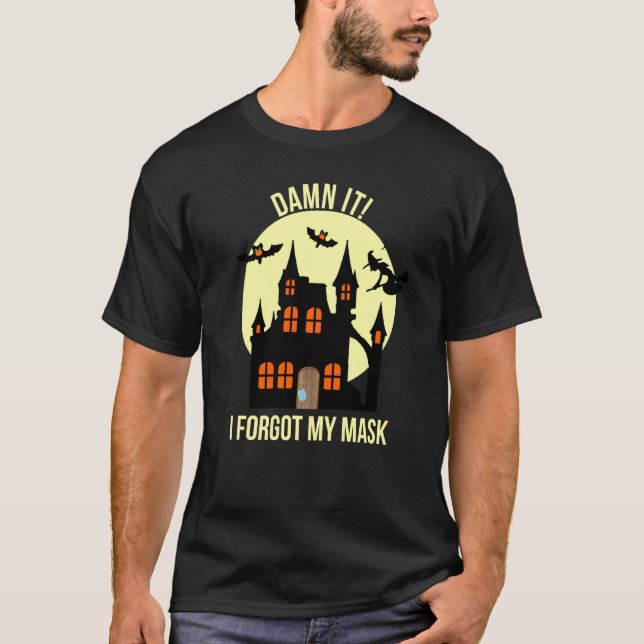 Witzige Halloween-Fledermäuse maskieren Spuk Spook T-Shirt (Vorderseite)