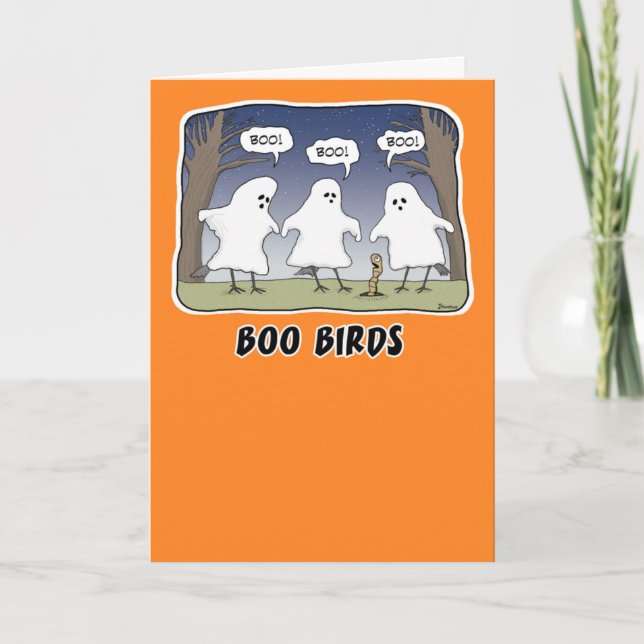 Witzige Halloween-Karte: Boo Birds Karte (Vorderseite)