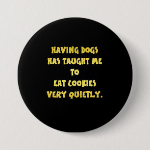 Witzige Hunde und Kekse Joke Button
