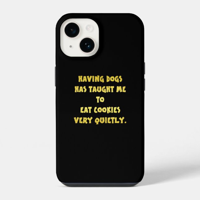Witzige Hunde und Kekse Joke iPhone Hülle (Rückseite)