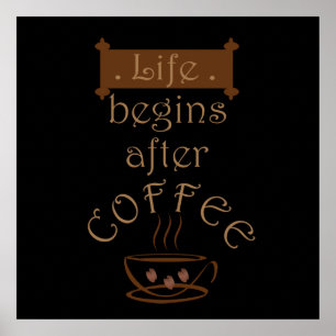 witzige Kaffeekochen Poster
