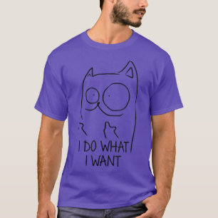 Witzige Katze, die ich mit meiner Katze Gewollt ha T-Shirt