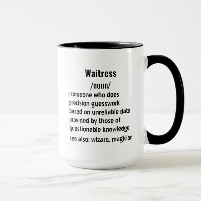 witzige Kellnerin Definition Geschenke für Frauen Tasse (Rechts)